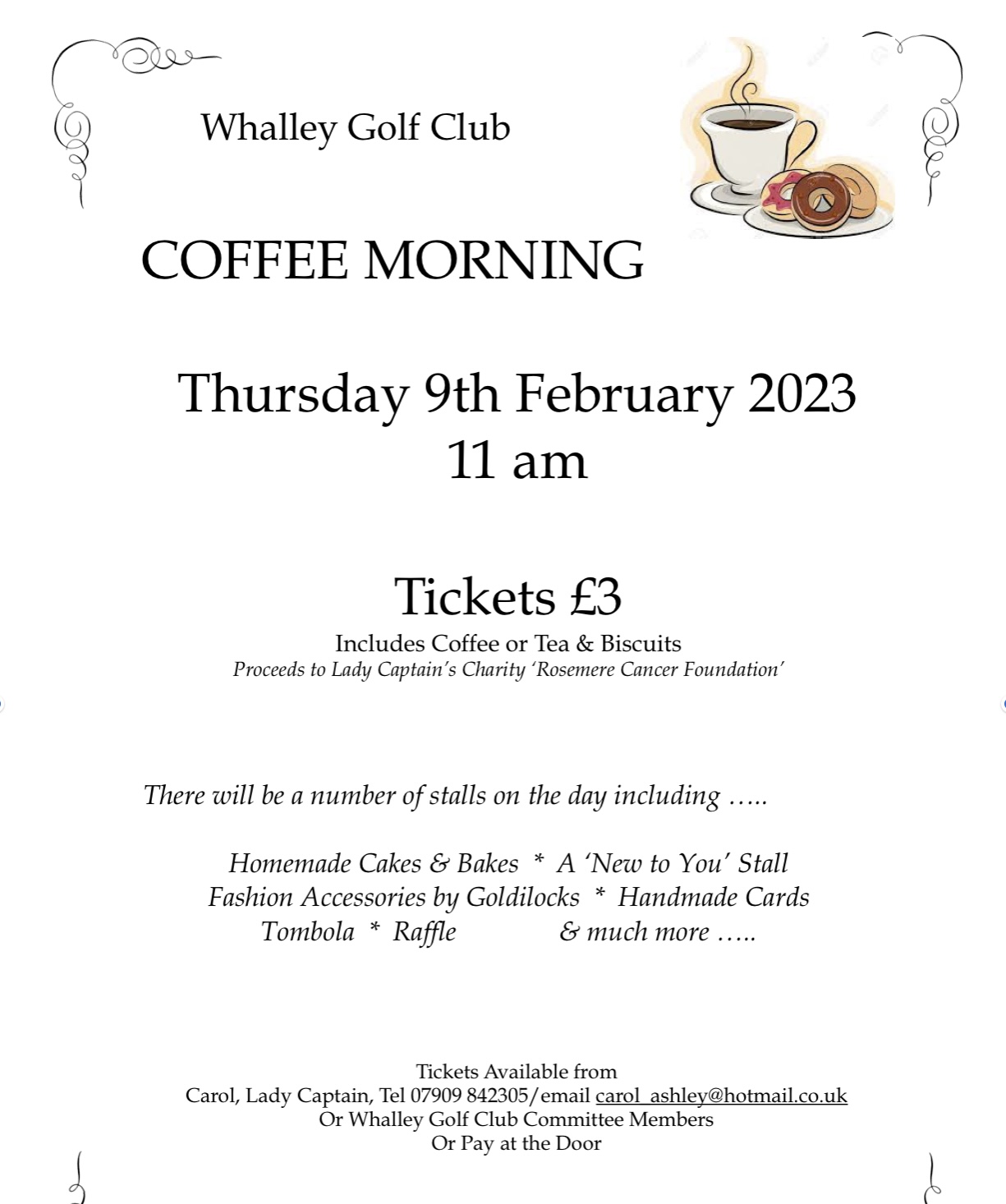 Charity Coffee Morning | Thursday 9th February